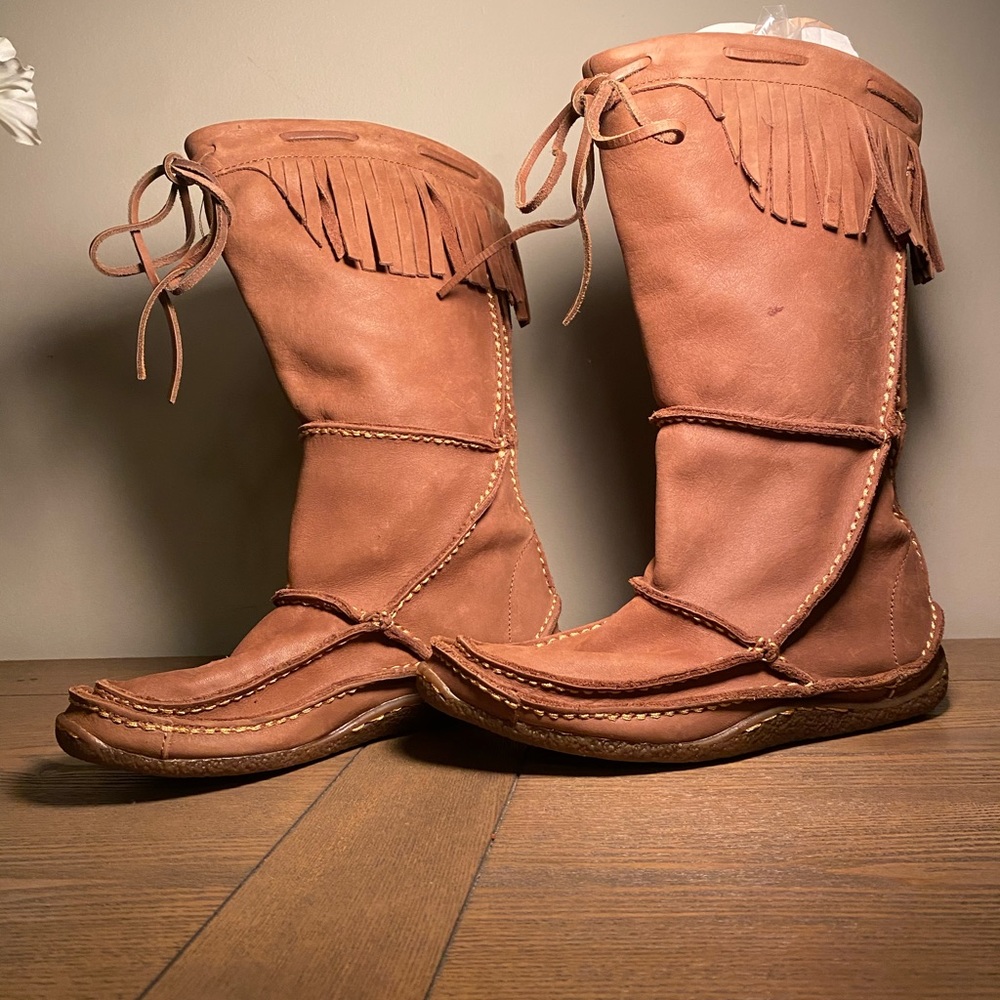 Leather western boots